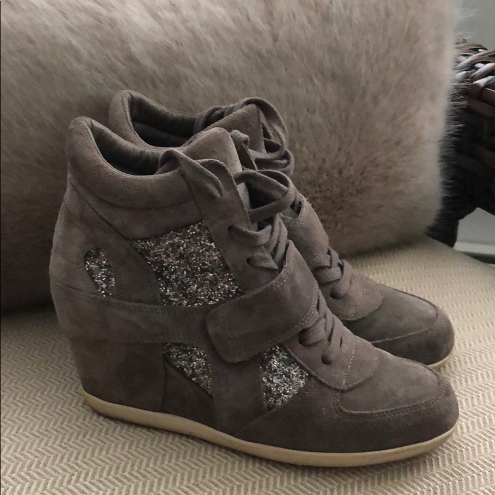 Ash heeled sneakers suede